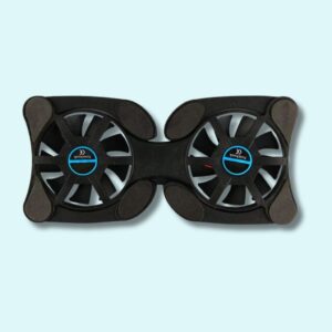 Coussinets de refroidissement pliables pour PC portable USB avec double ventilateurs – Refroidisseur pour ordinateurs de 7 à 15 pouces