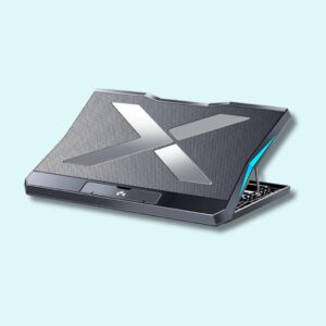 Refroidisseur pour PC gamer avec 6 ventilateurs et dissipateur de chaleur – Base de refroidissement pliable pour ordinateurs de 14 à 17 pouces