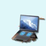 Refroidisseur pour PC gamer avec double ventilateur et levage réglable – Support de refroidissement pour ordinateurs et tablettes de 16 pouces ou moins