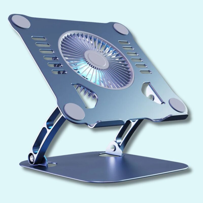 Refroidisseur pour PC gamer en alliage d'aluminium avec ventilateur – Compatible avec ordinateurs portables de 11 à 16,2 pouces – Image 4