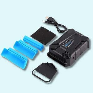 Refroidisseur pour PC portable avec ventilateur externe, compatible avec 13.3, 15, 15.6 et 17 pouces – Radiateur de refroidissement à air pour ordinateurs portables de jeu, sous vide et portable
