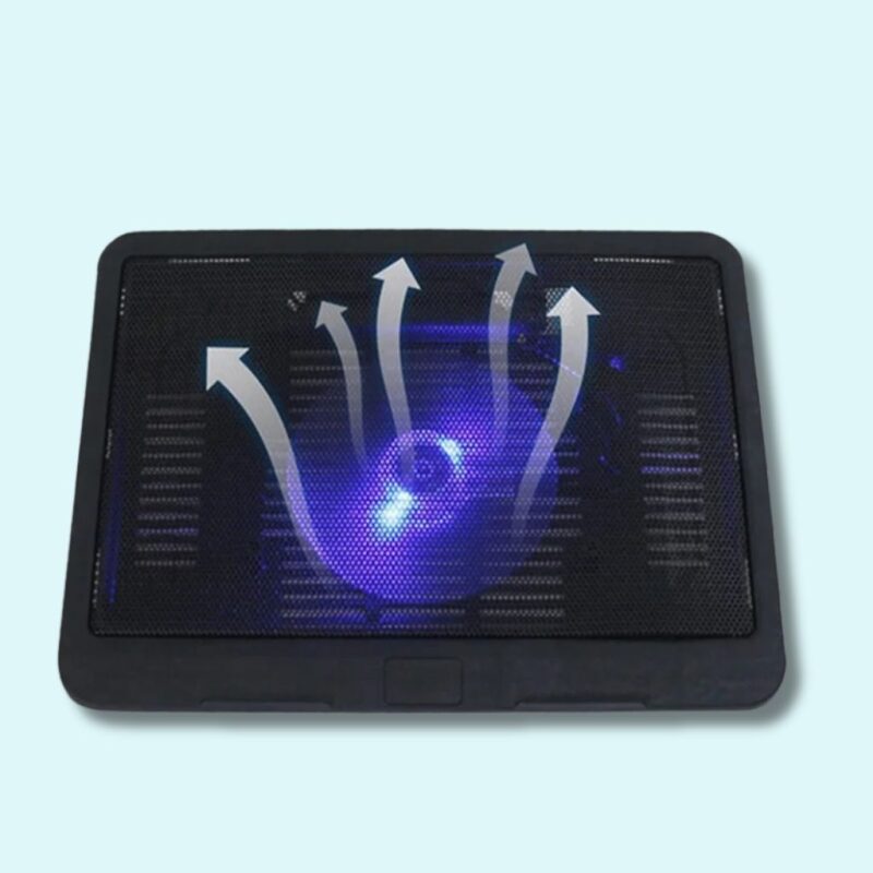 Refroidisseur universel pour PC portable avec support et ventilateur, extraction d'air, port USB – Compatible avec ordinateurs portables de 14 pouces