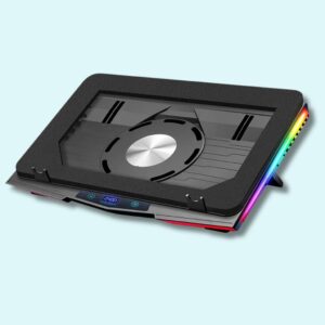 Refroidisseur  à compression d'air, ultra silencieux avec trois ventilateurs – Support réglable et dissipation thermique rapide pour ordinateurs portables de 12 à 17 pouces