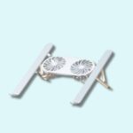 Support de base de refroidissement réglable pour PC portable, double ventilateur pliable – Tapis de refroidissement pour MacBook et tablettes