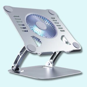 Refroidisseur pour PC gamer en alliage d'aluminium avec ventilateur – Compatible avec ordinateurs portables de 11 à 16,2 pouces