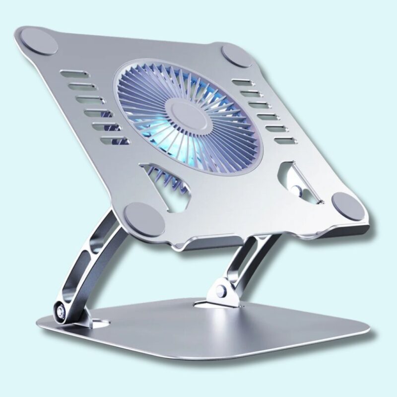 Refroidisseur pour PC gamer en alliage d'aluminium avec ventilateur – Compatible avec ordinateurs portables de 11 à 16,2 pouces