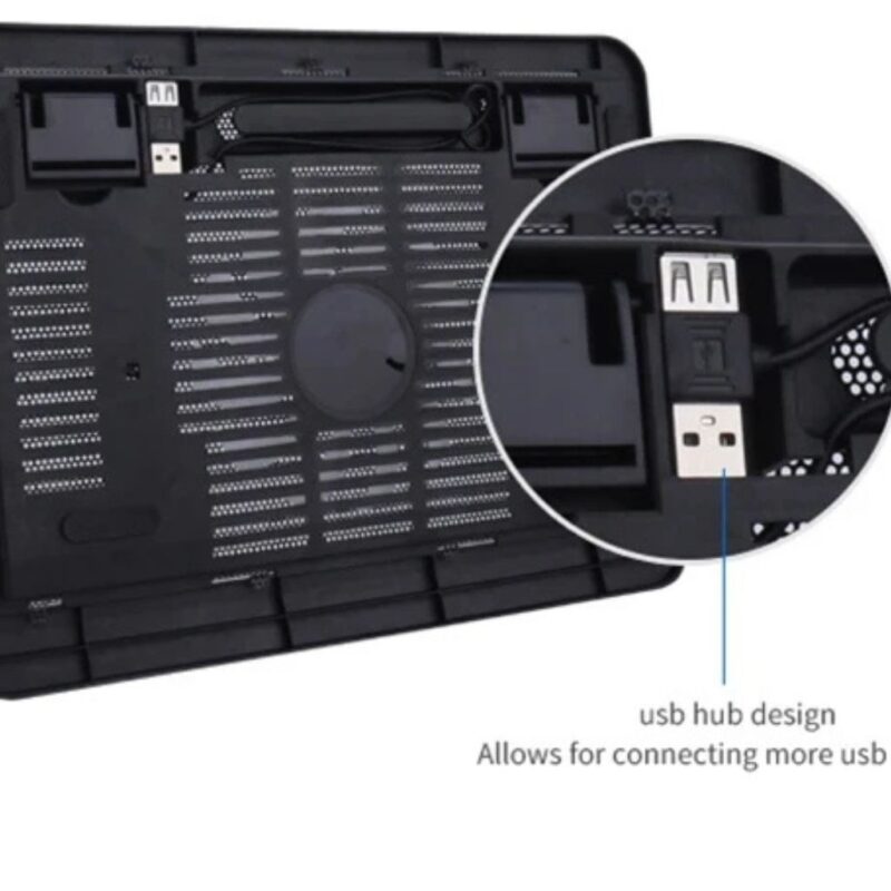 Refroidisseur universel pour PC portable avec support et ventilateur, extraction d'air, port USB – Compatible avec ordinateurs portables de 14 pouces – Image 5