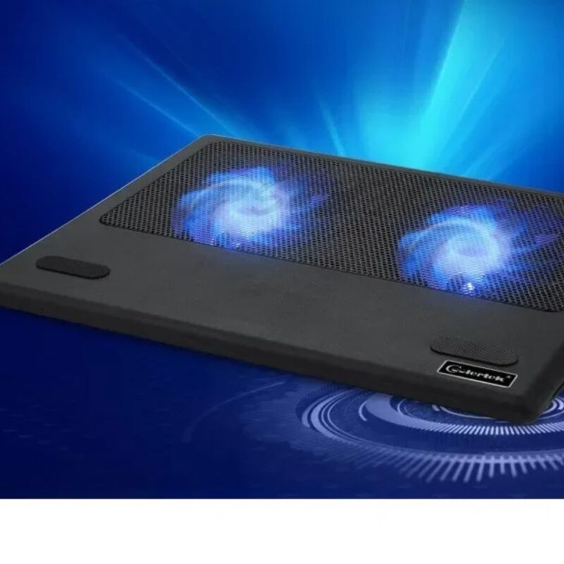 Refroidisseur pour PC gamer en maille métallique avec doubles ventilateurs – Refroidissement par air, interface 2 USB et dispositif silencieux – Image 4