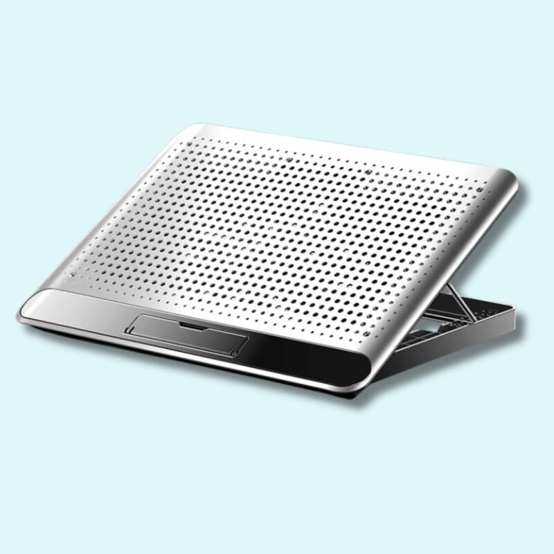 Refroidisseur pour PC gamer avec 6 ventilateurs et dissipateur de chaleur – Base de refroidissement pliable pour ordinateurs de 14 à 17 pouces – Image 4