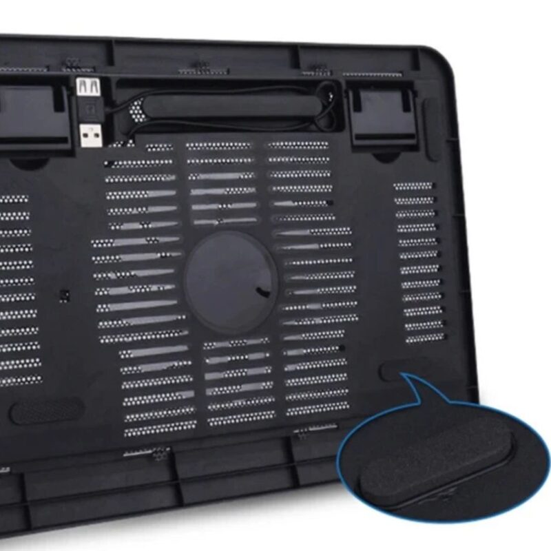 Refroidisseur universel pour PC portable avec support et ventilateur, extraction d'air, port USB – Compatible avec ordinateurs portables de 14 pouces – Image 4