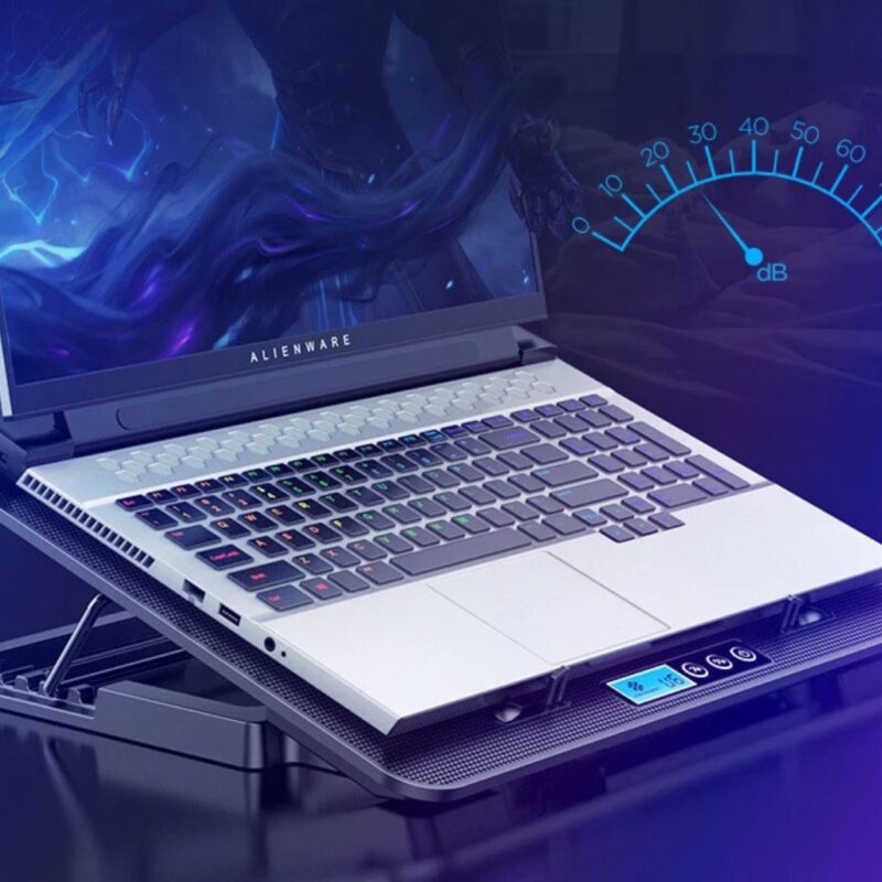 Refroidisseur pour PC Portable Gaming 12-16" - Double Ventilateurs USB Silencieux - Vitesse Réglable – Image 6